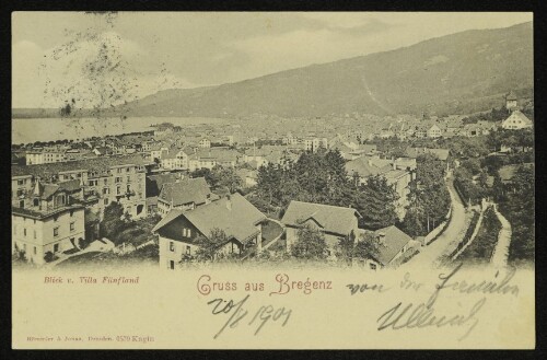 Gruss aus Bregenz : Blick v. Villa Fünfland