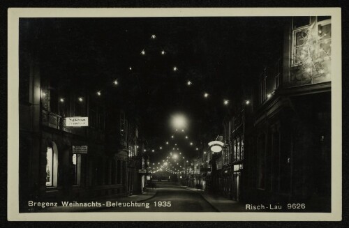 Bregenz Weihnachts-Beleuchtung 1935