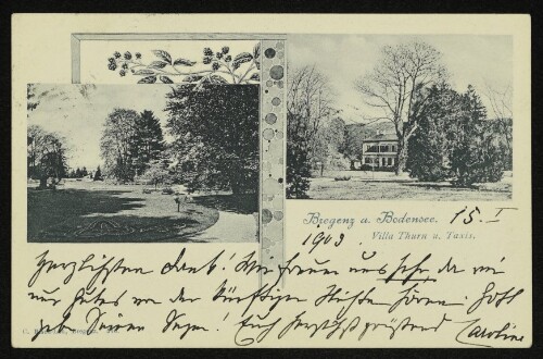 Bregenz a. Bodensee. Villa Thurn u. Taxis