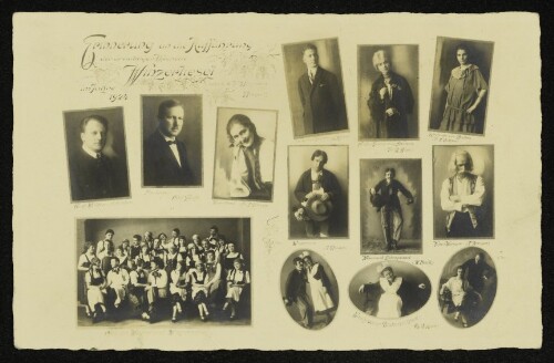 Erinnerung an die Aufführung der dreiaktigen Operette Winzerliesel im Jahre 1924