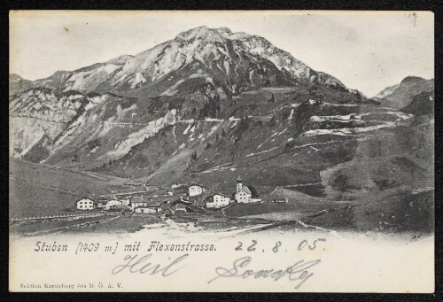 Stuben (1409 m) mit Flexenstrasse : [Correspondenz