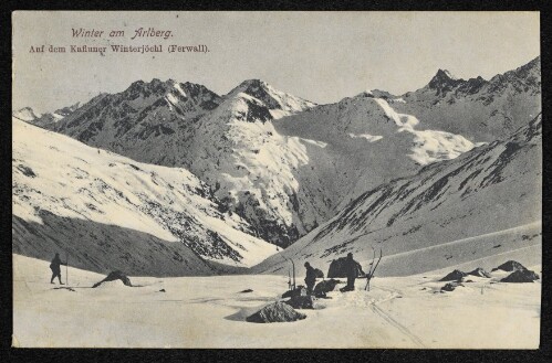 Winter am Arlberg : Auf dem Kafluner Winterjöchl (Ferwall) : [Postkarte Weltpostkartenverein...]