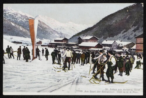 St. Anton am Arlberg, Tirol : Am Start der Skirennen 1300 m. ü. d. Meer