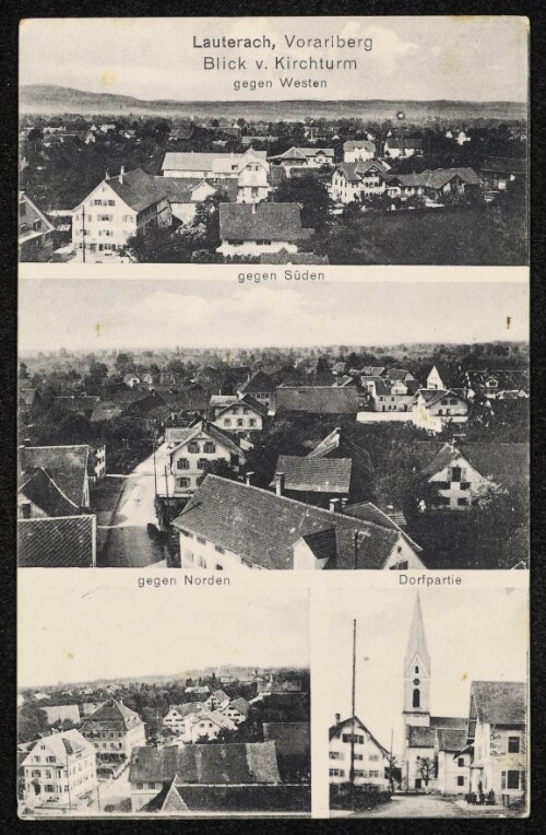 Lauterach, Vorarlberg : Blick v. Kirchturm gegen Westen