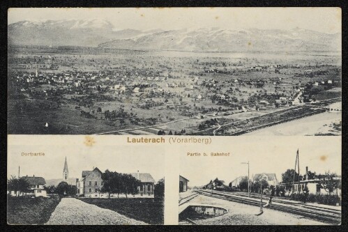 Lauterach (Vorarlberg) : Dorfpartie, Partie b. Bahnhof