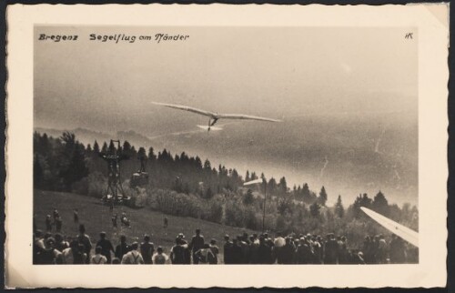 Segelflugzeug Flug vom Pfänder