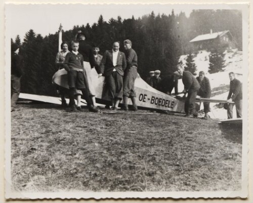 Segelflugzeug, Zusammenbau am Startplatz Schwende