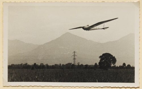 Segelflugzeug im Landeanflug