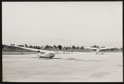 Flugzeugschlepp am Flugplatz Hohenems