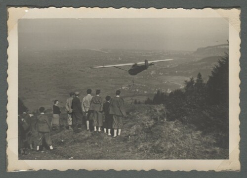 Segelflugzeug, Start von der Schwende, oberhalb von Dornbirn