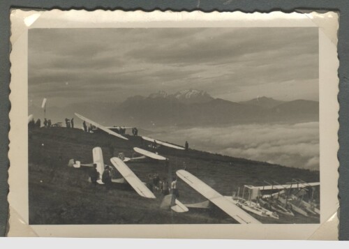 Segelflugzeuge, Startplatz Schwende, oberhalb von Dornbirn