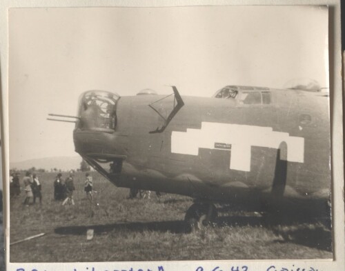 Amerikanischer Bomber, Notlandung in Höchst