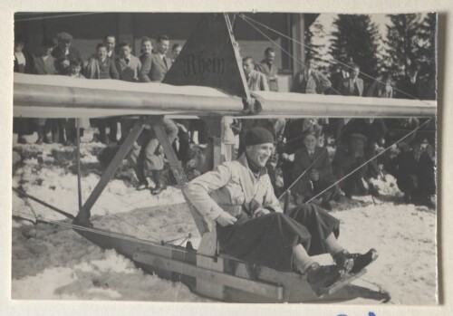 Karl Kittelberger mit Schulgleiter ZÖGLING