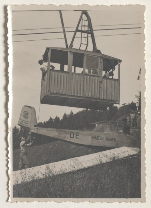 Flugzeugtransport mit der Pfänderbahn