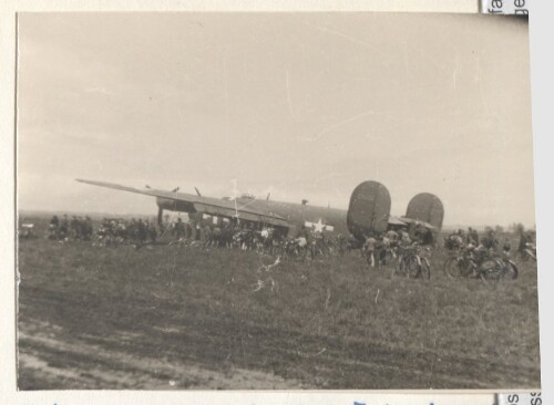 Amerikanischer Bomber Liberator B 24, Notlandung bei Höchst