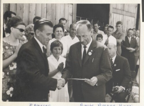P. Aberer und Bürgermeister Amann (Hanni) von Hohenems