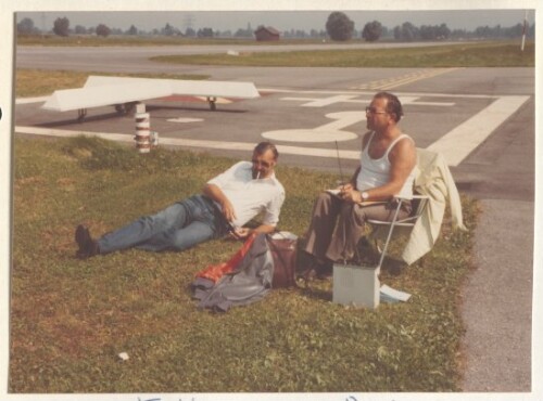 Bodenpersonal am Flugplatz Hohenems