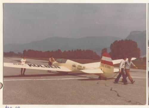 Start am Flugplatz Hohenems, MUSGER MG 19