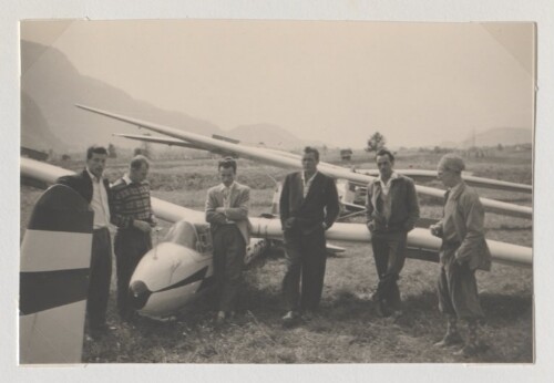 Segelflugzeug SPALINGER S 18 am Fluggelände Hohenems