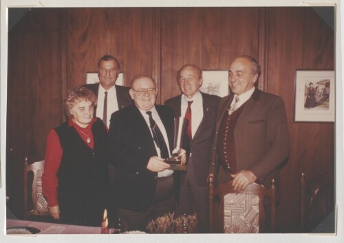 Gattin von Alfred Cekan, Alwin Kolb, Alfred Cekan, Dr. Lenz, Ado Haller