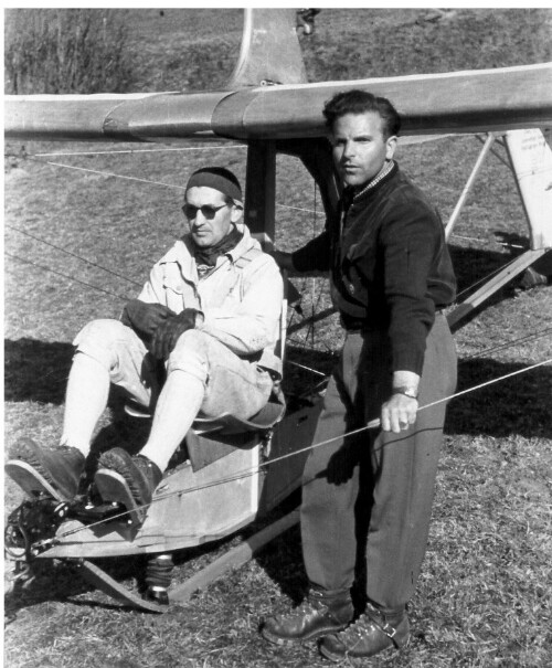 Fluglehrer Karl Buda mit Flugschüler Herbert Wagner