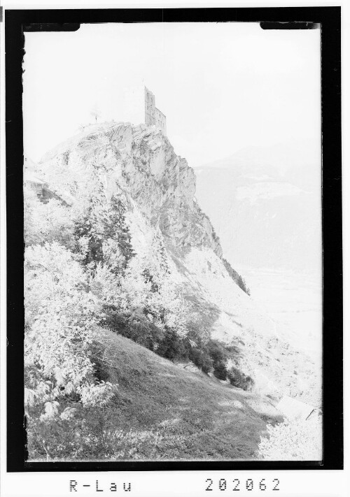 [Burg Laudegg bei Ladis gegen Hohe Aifenspitze]