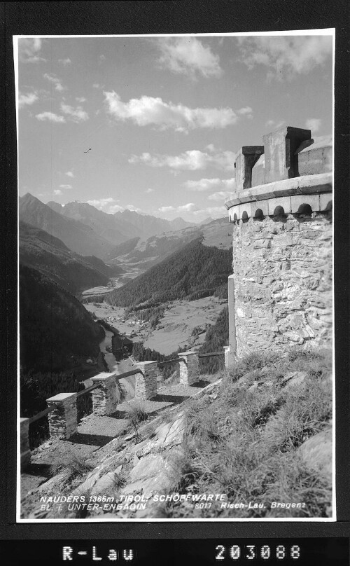 Nauders 1365 m Tirol / Schöpfwarte / Blick in den Unterengadin