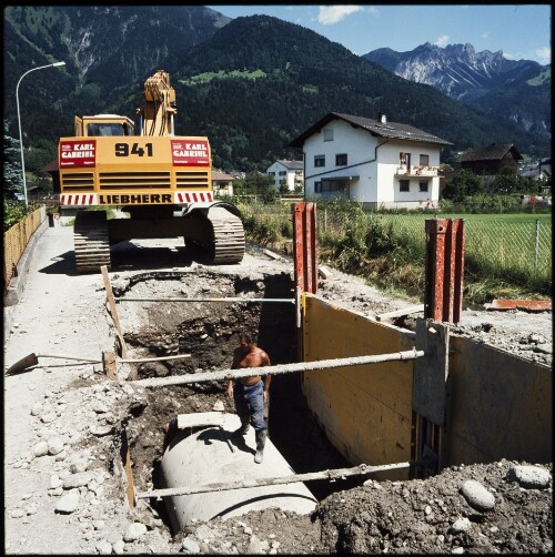 Kanalbaustelle in Nüziders