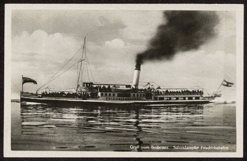 Gruß vom Bodensee. Salondampfer Friedrichshafen