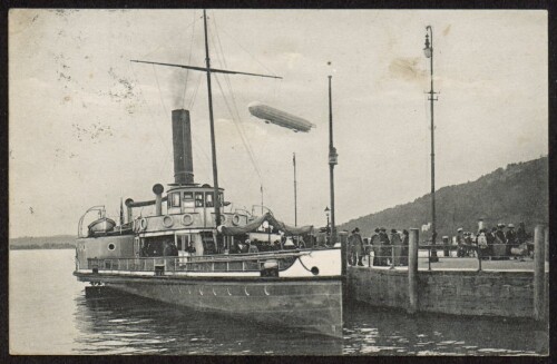 [Bregenz] : [Hafen mit Zeppelin's Luftschiff ...]