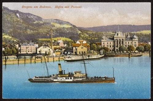 Bregenz am Bodensee : Hafen mit Postamt