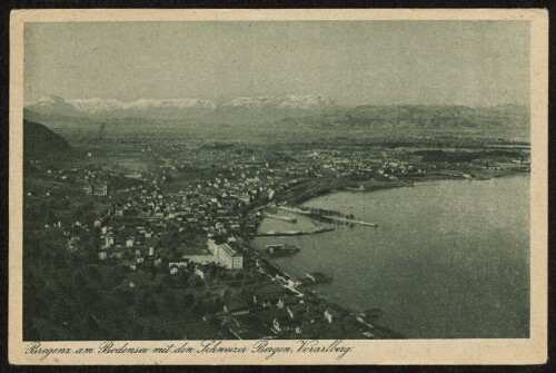 Bregenz am Bodensee mit den Schweizer Bergen, Vorarlberg