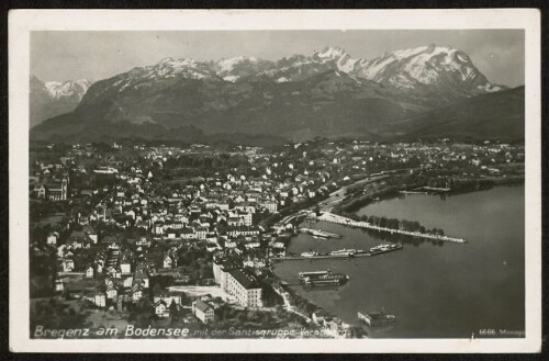 Bregenz am Bodensee mit der Säntisgruppe Vorarlberg
