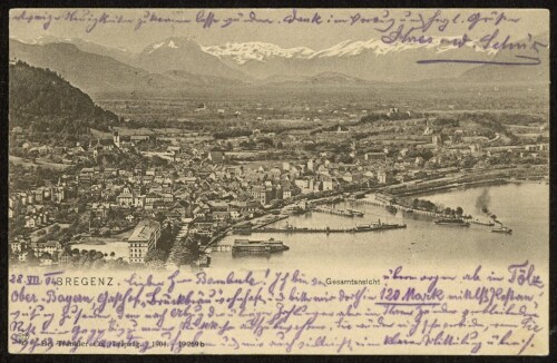 Bregenz Gesamtansicht : [Correspondenz-Karte ...]