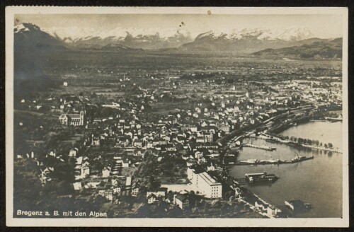 Bregenz a. B. mit den Alpen