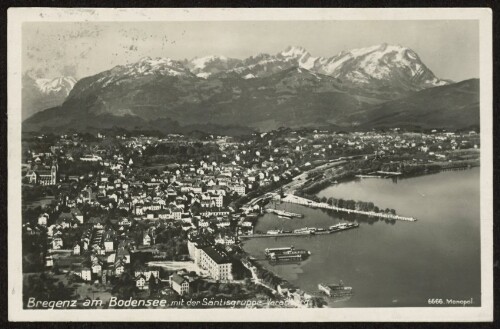 Bregenz am Bodensee mit der Säntisgruppe Vorarlberg