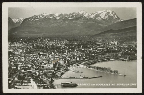 Bregenz am Bodensee mit Säntisgruppe