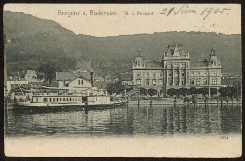 Bregenz a. Bodensee : K. K. Postamt : [Correspondenzkarte ...]