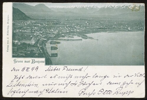Gruss aus Bregenz : [Correspondenzkarte An ... in ...]