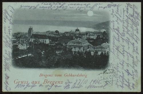 Gruss aus Bregenz : Bregenz vom Gebhardsberg : [Correspondenz-Karte An ... in ...]