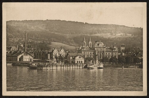 [Bregenz] : [Bregenz a. B. Hafenanlage mit Postgebäude ...]