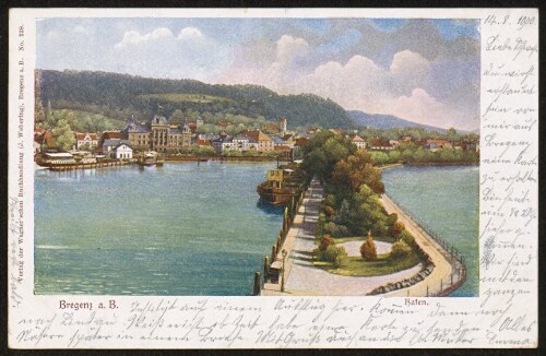 Bregenz a. B. Hafen : [Korrespondenz-Karte An ... in ...]