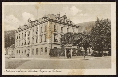 Restaurant u. Brauerei Weberbeck, Bregenz am Bodensee : [Restaurant u. Brauerei Weberbeck in Bregenz am Bodensee (in nächster Nähe des Hafens ...]