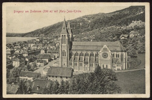 Bregenz am Bodensee (396 m) mit Herz-Jesu-Kirche