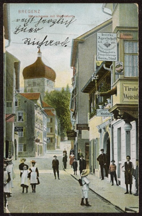 Bregenz : Maurachgasse mit Martinsturm : [Post card - Carte postale ...]