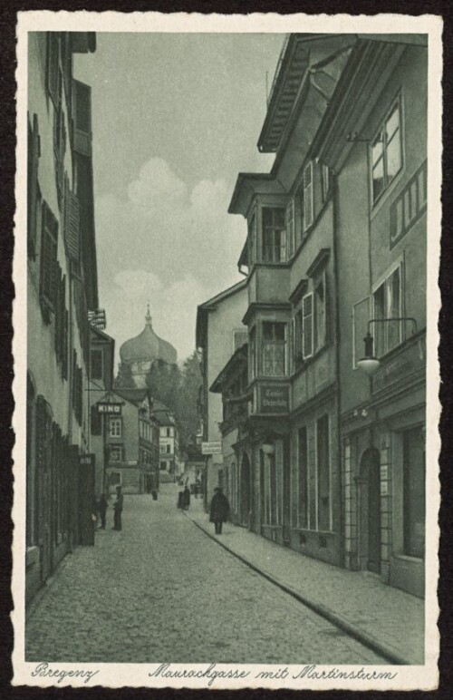 Bregenz Maurachgasse mit Martinsturm
