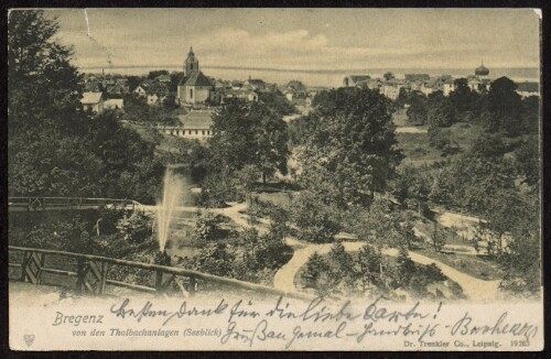 Bregenz von den Thalbachanlagen (Seeblick) : [Correspondenz-Karte ...]