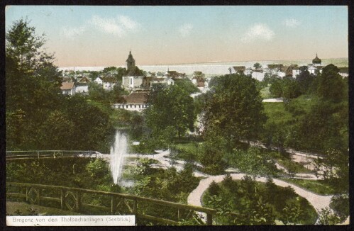 Bregenz von den Thalbachanlagen (Seeblick)