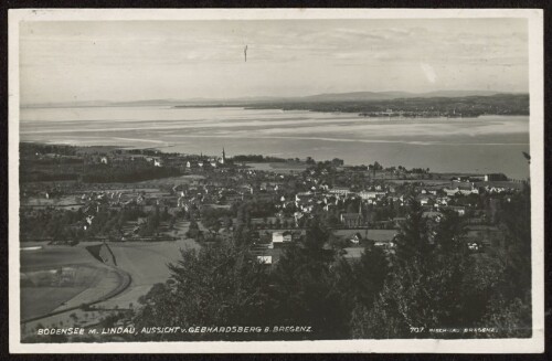 Bodensee m. Lindau, Aussicht v. Gebhardsberg b. Bregenz