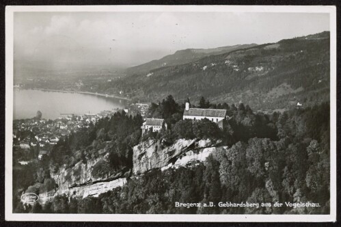 Bregenz a. B. Gebhardsberg aus der Vogelschau